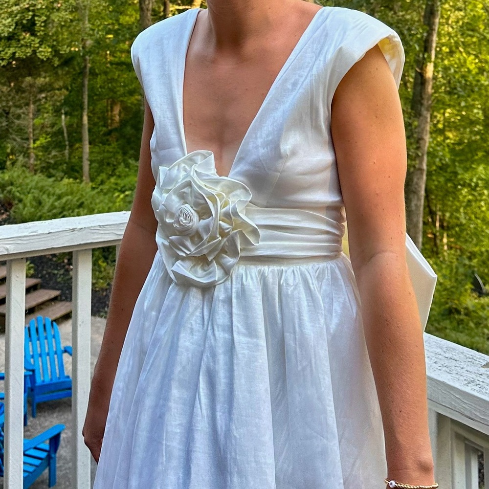 For Love & Lemons Dress with Floral Detail & Detachable Bow